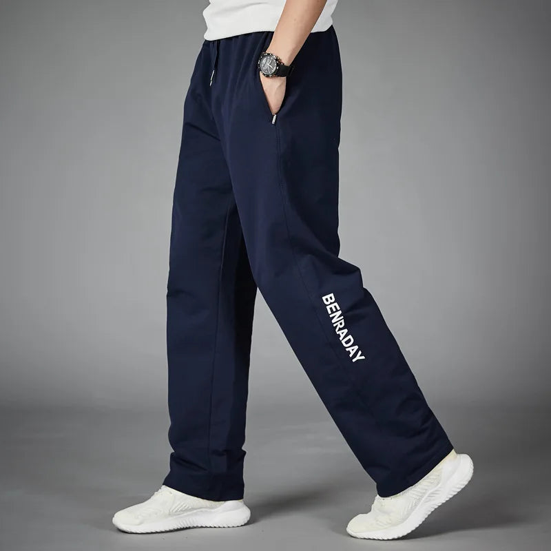 Men Running Pants Joggers Sweatpant Spring Autumn Jogging Sport Trousers Loose Gym Fitness Straight Breathable Active Pants 5XL