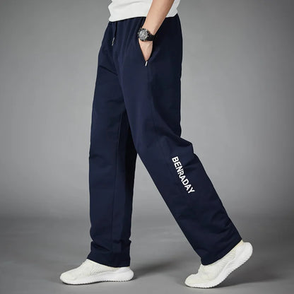 Men Running Pants Joggers Sweatpant Spring Autumn Jogging Sport Trousers Loose Gym Fitness Straight Breathable Active Pants 5XL