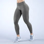 With Logo women Curl Up Seamless Yoga Pants High Quality Leggings Low Ribbed Fitness Pants High Stretch Fitness Tights