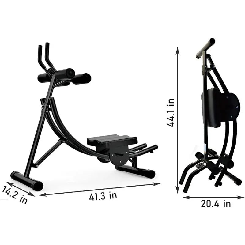 BIGTREE Fitness Ab Machine, Core & Abdominal Workout Equipment Sports Strength Training Adjustable Height on Neck，