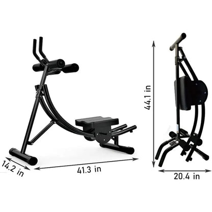 BIGTREE Fitness Ab Machine, Core & Abdominal Workout Equipment Sports Strength Training Adjustable Height on Neck，