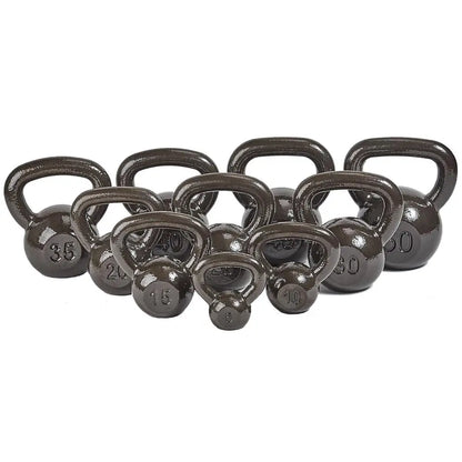 Durable 50 lb Cast Iron Kettlebell Strength Training Home Gym Workout Multi Joint Exercise Equipment