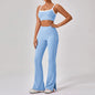 Yoga Set Women Sport Bra Gym Workout Legging High Waist Wide Flare Pant Fitness Sports Shorts Active Wear Suit
