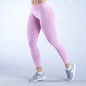 With Logo women Curl Up Seamless Yoga Pants High Quality Leggings Low Ribbed Fitness Pants High Stretch Fitness Tights