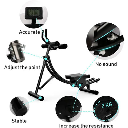 BIGTREE Fitness Ab Machine, Core & Abdominal Workout Equipment Sports Strength Training Adjustable Height on Neck，