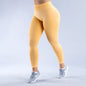 With Logo women Curl Up Seamless Yoga Pants High Quality Leggings Low Ribbed Fitness Pants High Stretch Fitness Tights