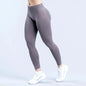 With Logo women Curl Up Seamless Yoga Pants High Quality Leggings Low Ribbed Fitness Pants High Stretch Fitness Tights
