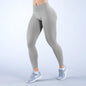 With Logo women Curl Up Seamless Yoga Pants High Quality Leggings Low Ribbed Fitness Pants High Stretch Fitness Tights