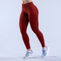 With Logo women Curl Up Seamless Yoga Pants High Quality Leggings Low Ribbed Fitness Pants High Stretch Fitness Tights