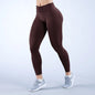 With Logo women Curl Up Seamless Yoga Pants High Quality Leggings Low Ribbed Fitness Pants High Stretch Fitness Tights