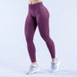 With Logo women Curl Up Seamless Yoga Pants High Quality Leggings Low Ribbed Fitness Pants High Stretch Fitness Tights