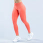 With Logo women Curl Up Seamless Yoga Pants High Quality Leggings Low Ribbed Fitness Pants High Stretch Fitness Tights