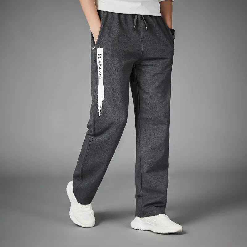 Men Running Pants Joggers Sweatpant Spring Autumn Jogging Sport Trousers Loose Gym Fitness Straight Breathable Active Pants 5XL