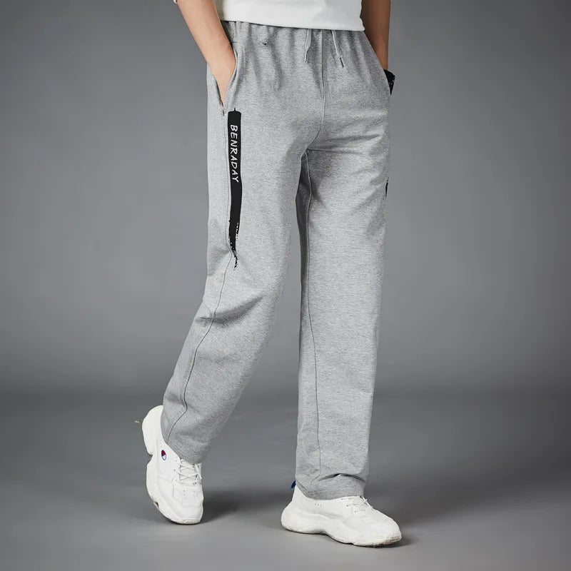Men Running Pants Joggers Sweatpant Spring Autumn Jogging Sport Trousers Loose Gym Fitness Straight Breathable Active Pants 5XL