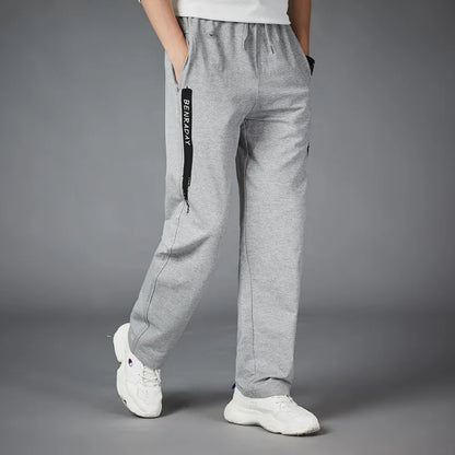 Men Running Pants Joggers Sweatpant Spring Autumn Jogging Sport Trousers Loose Gym Fitness Straight Breathable Active Pants 5XL
